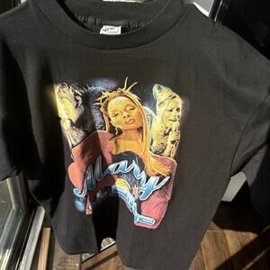 Vintage 90s Mary J Blige Rap Tee XL 1998 WCW Wrestling Tag Concert Tour VTG